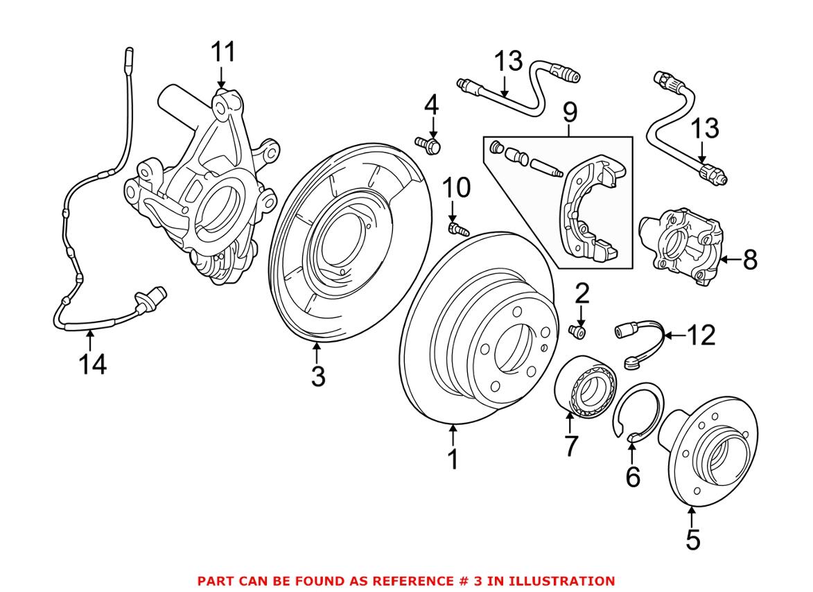 Disc Brake Rotor Backing Plate - Rear Passenger Side